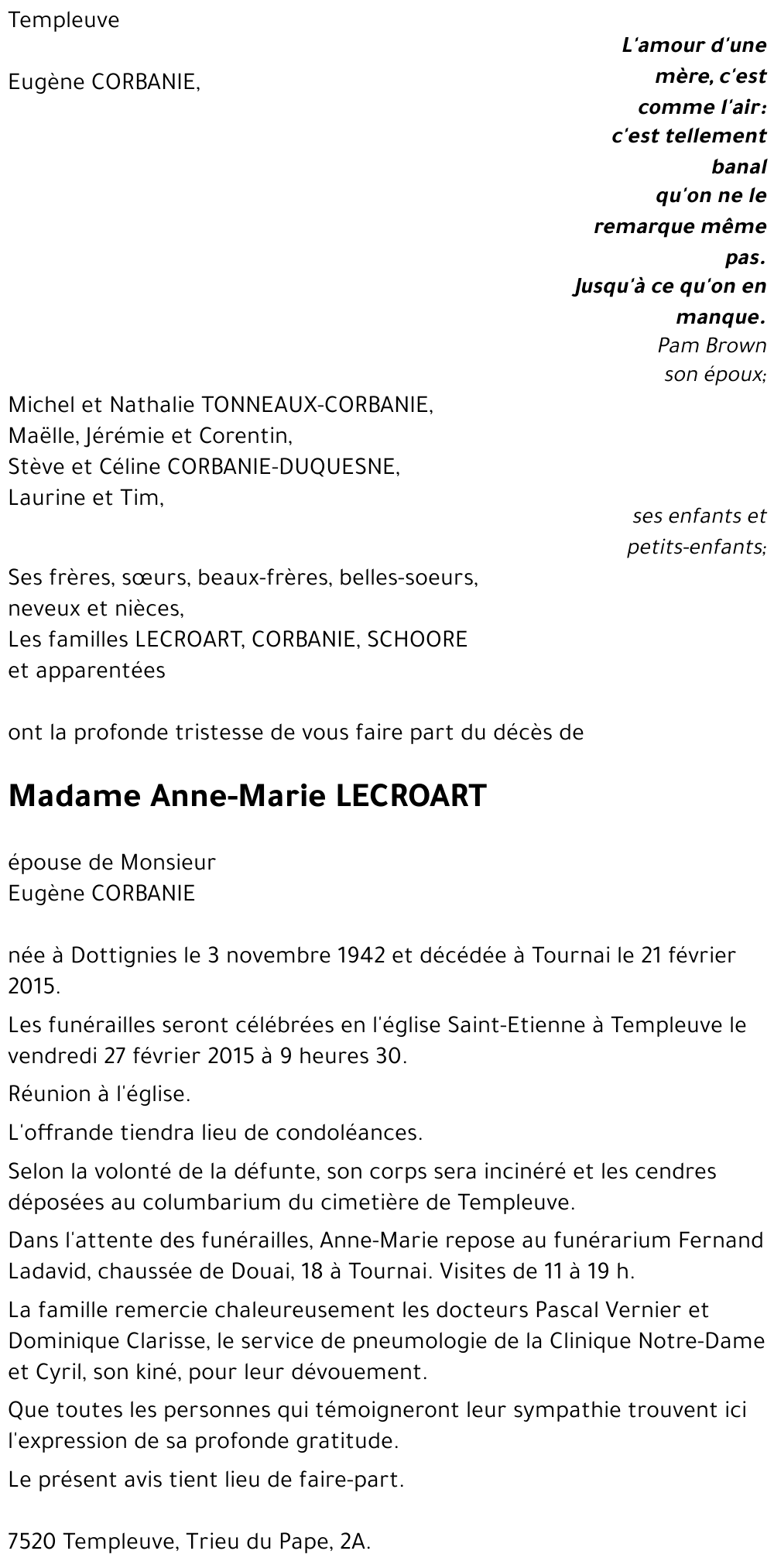 Anne-Marie LECROART