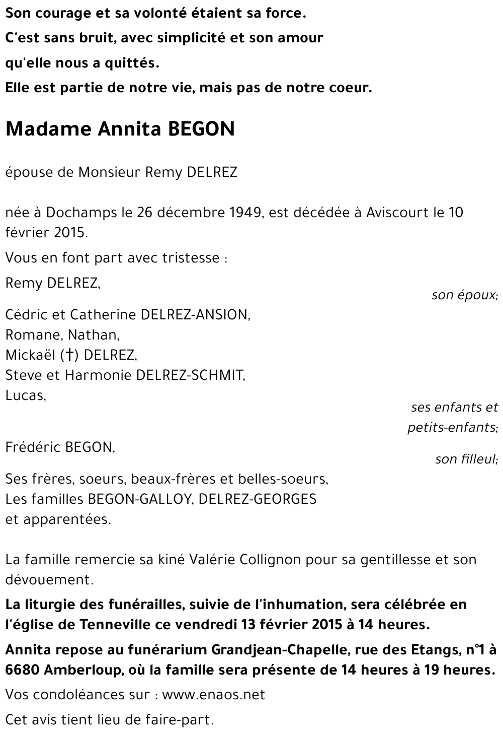 Annita BEGON