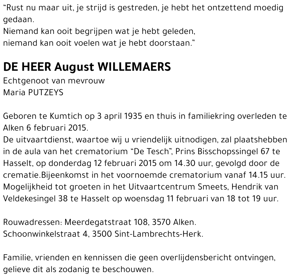 August Willemaers