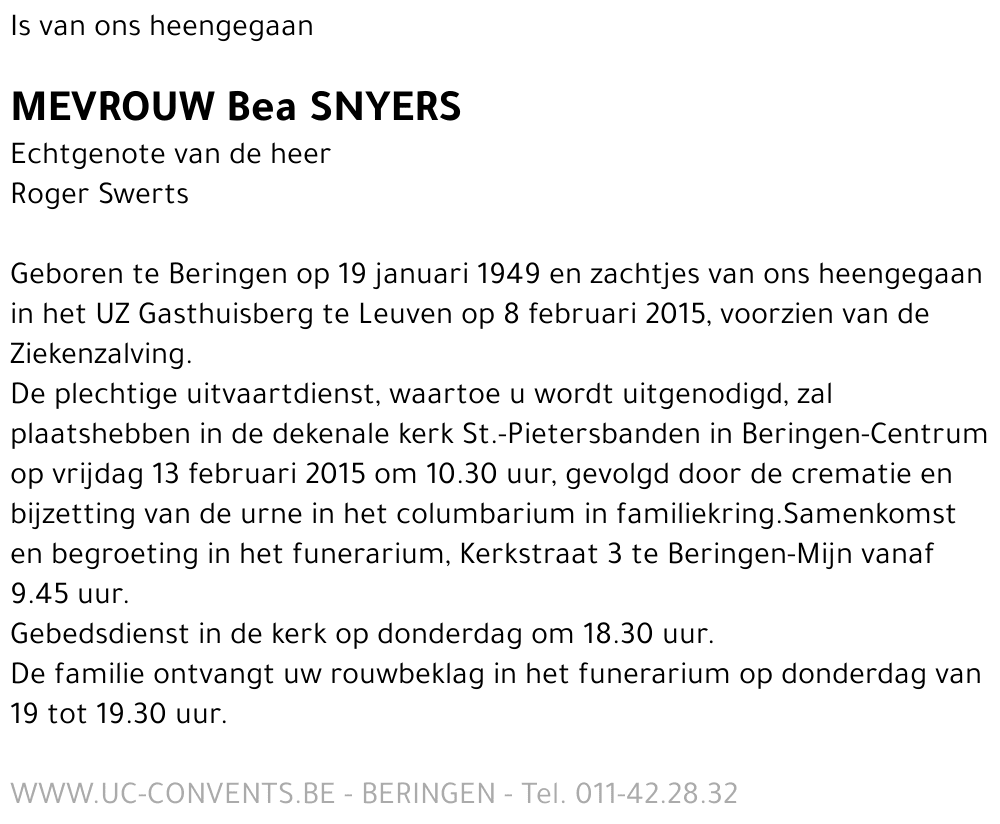 Bea Snyers