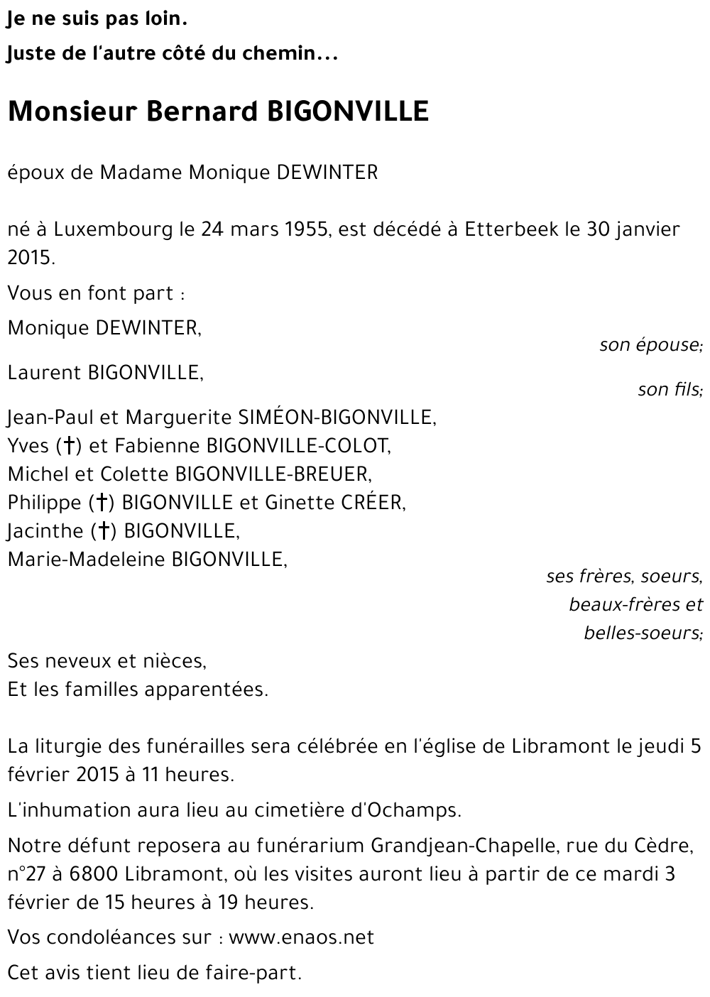 Bernard BIGONVILLE