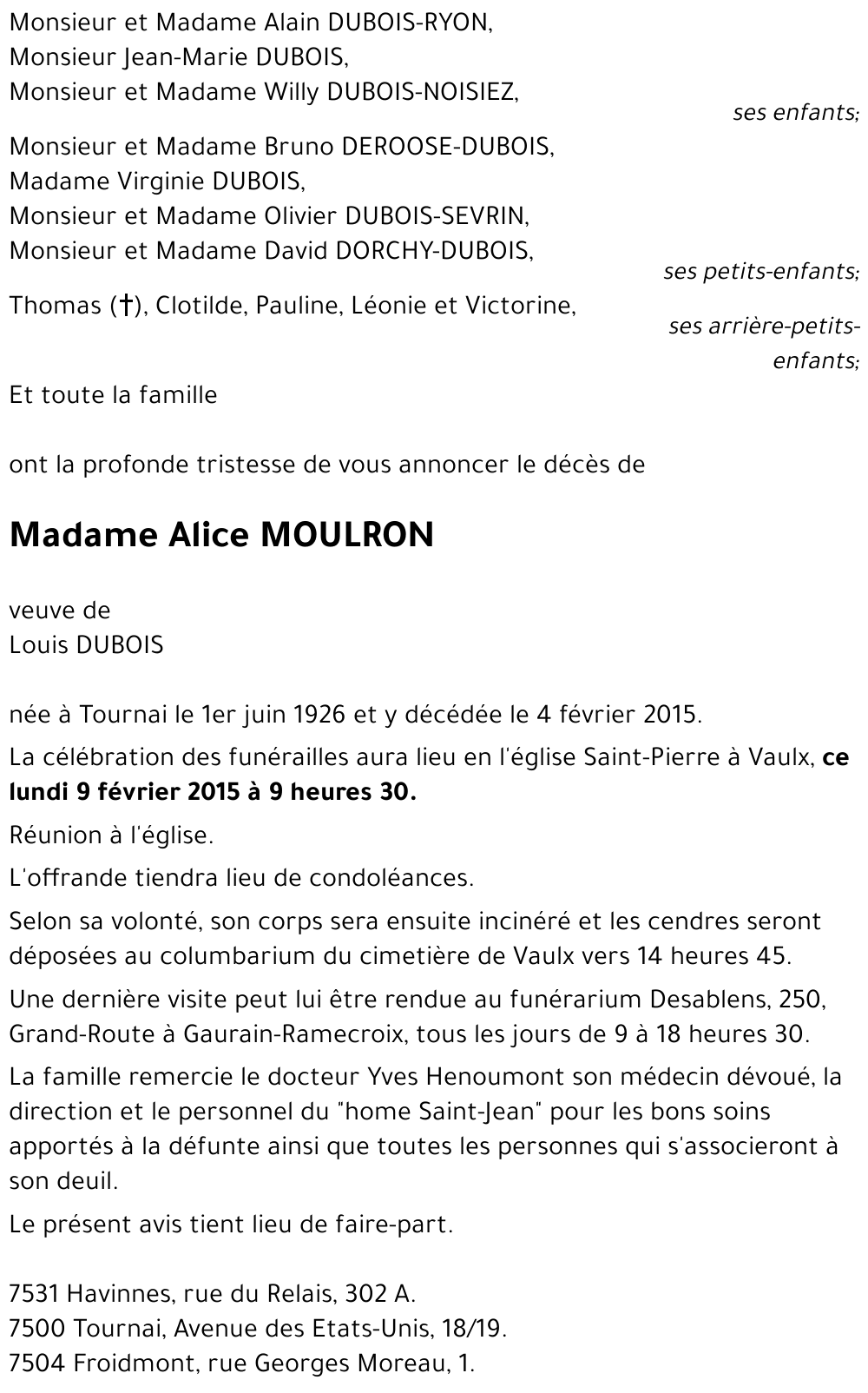 Césarine MOULRON
