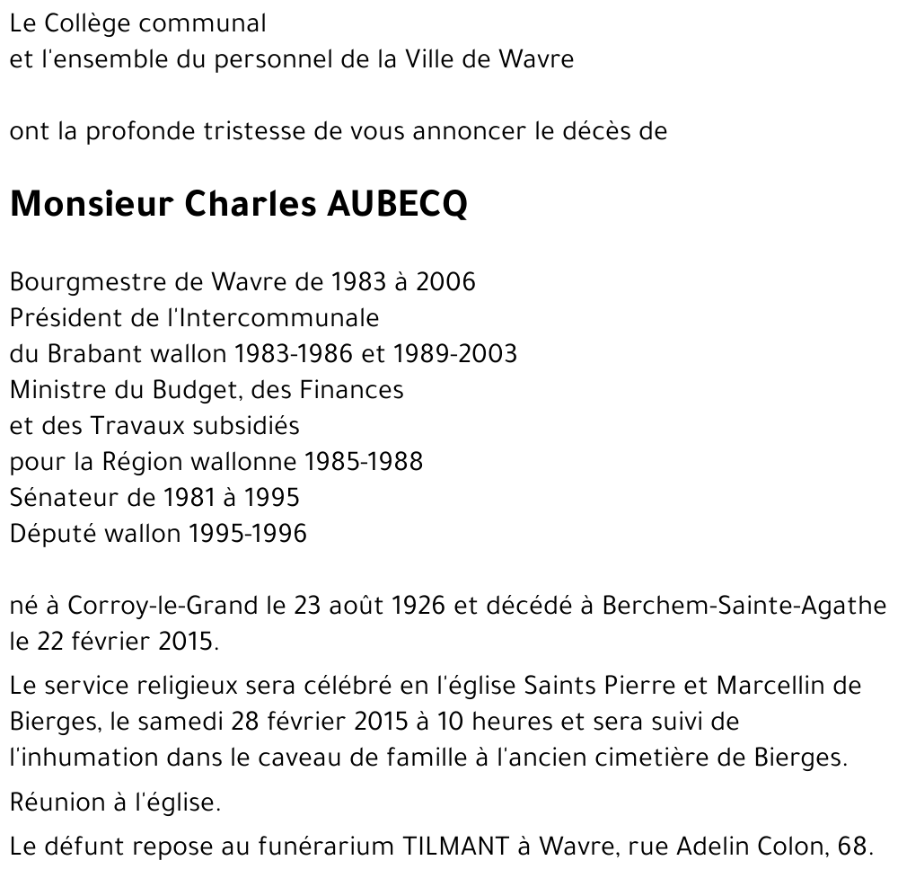 Charles AUBECQ