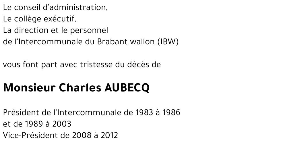 Charles AUBECQ