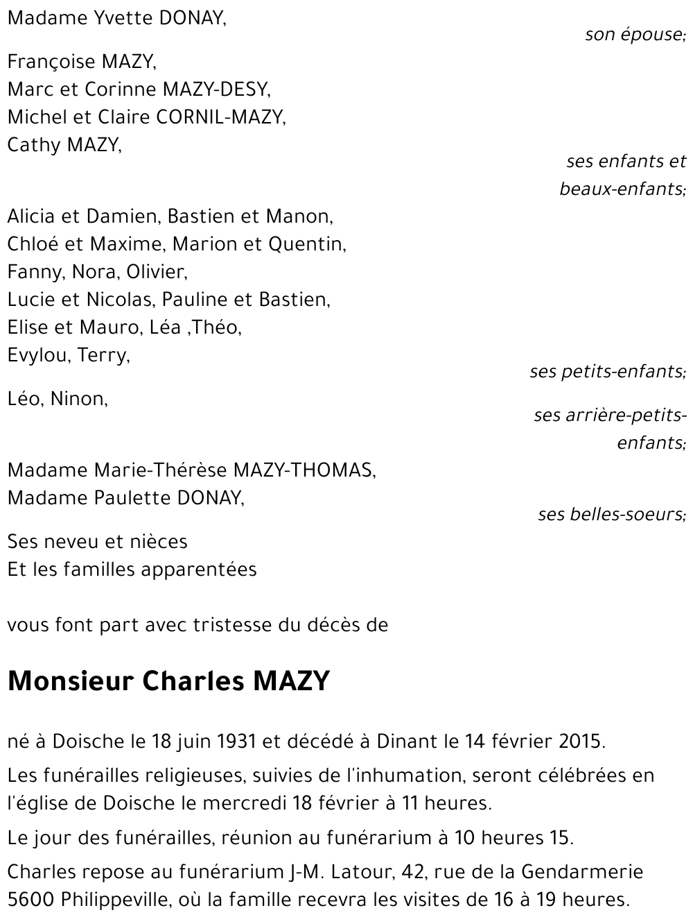 Charles MAZY