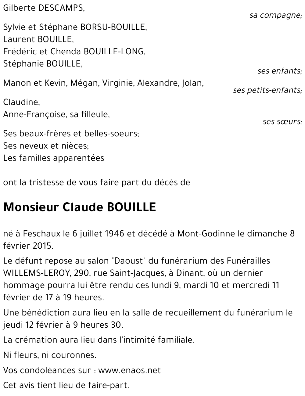 Claude BOUILLE