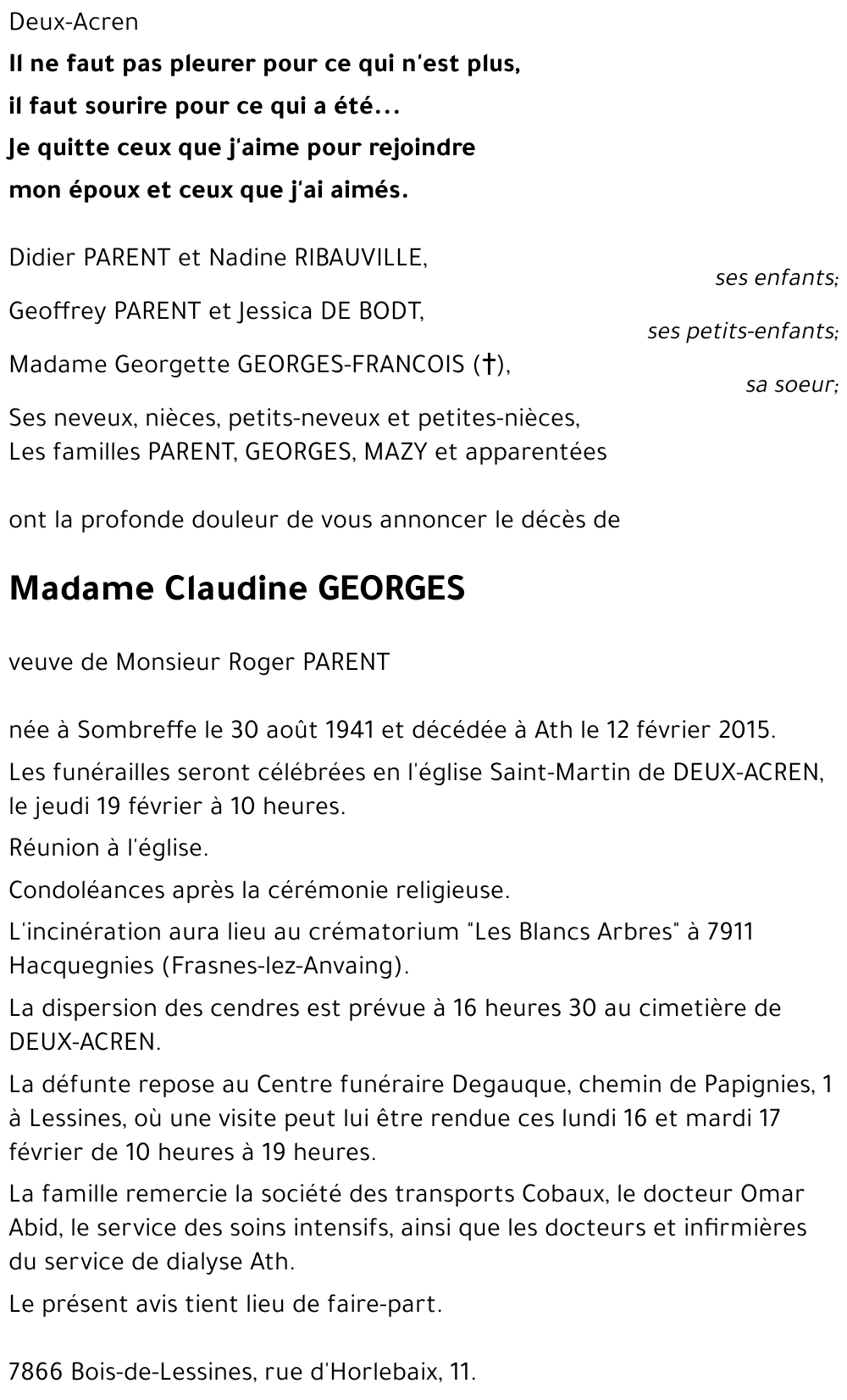 Claudine GEORGES