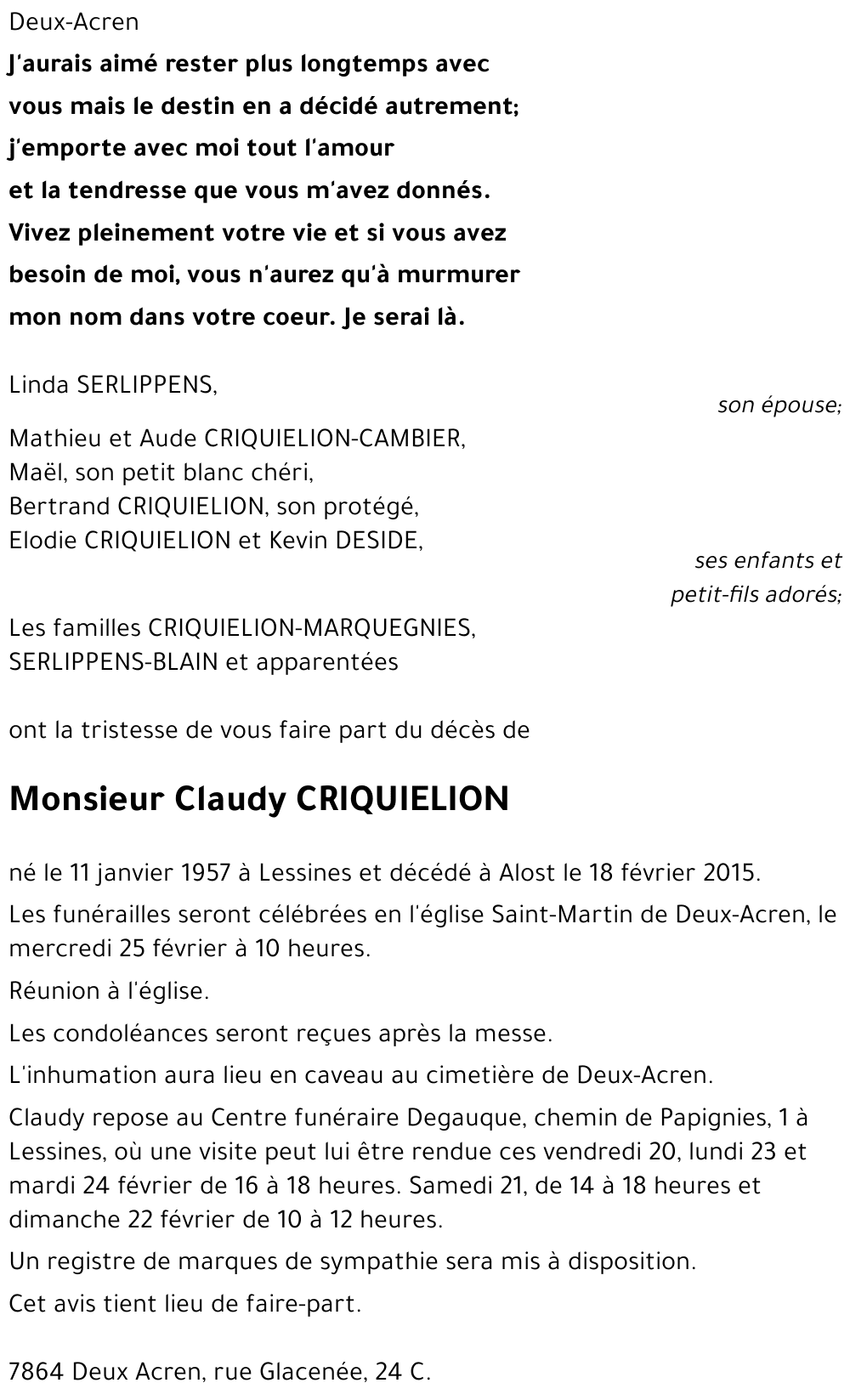 Claudy CRIQUIELION