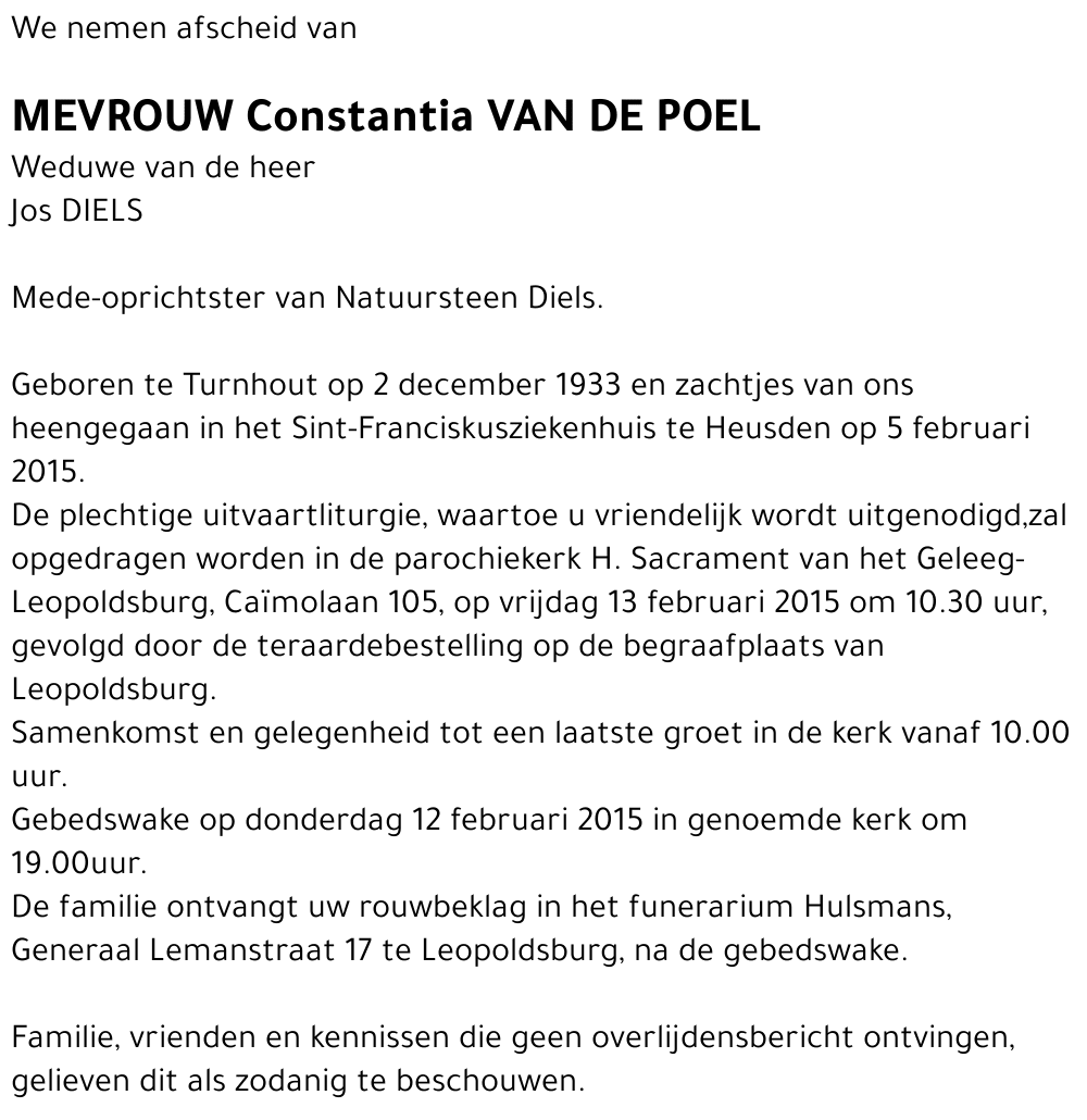 Constantia Van de Poel