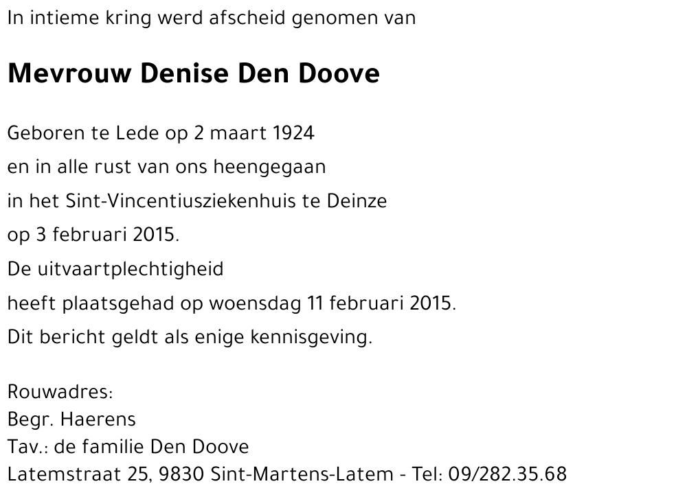 Denise Den Doove