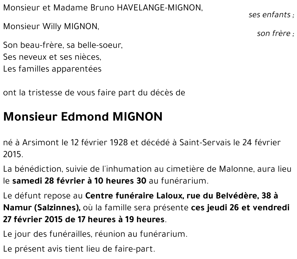 Edmond MIGNON