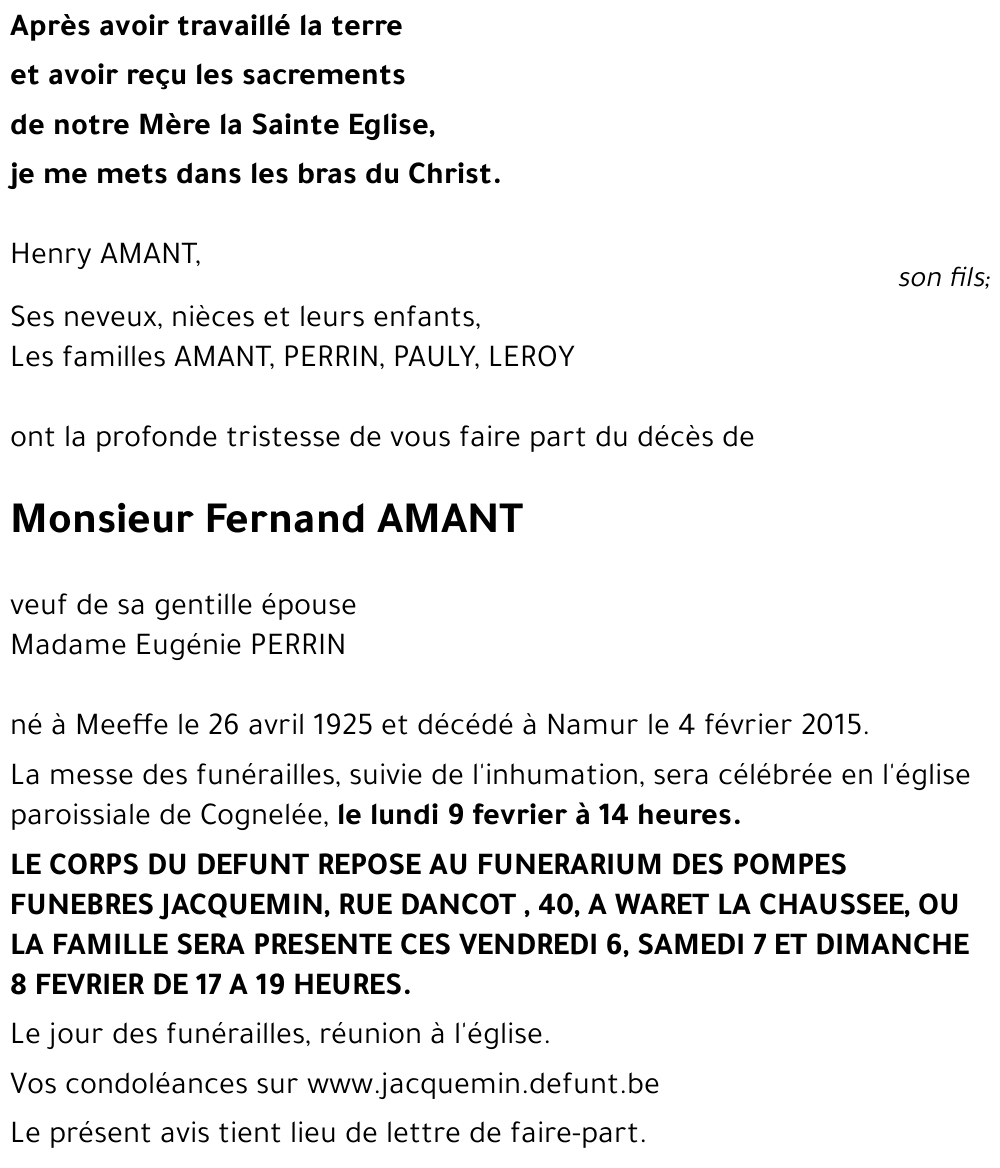 Fernand AMANT