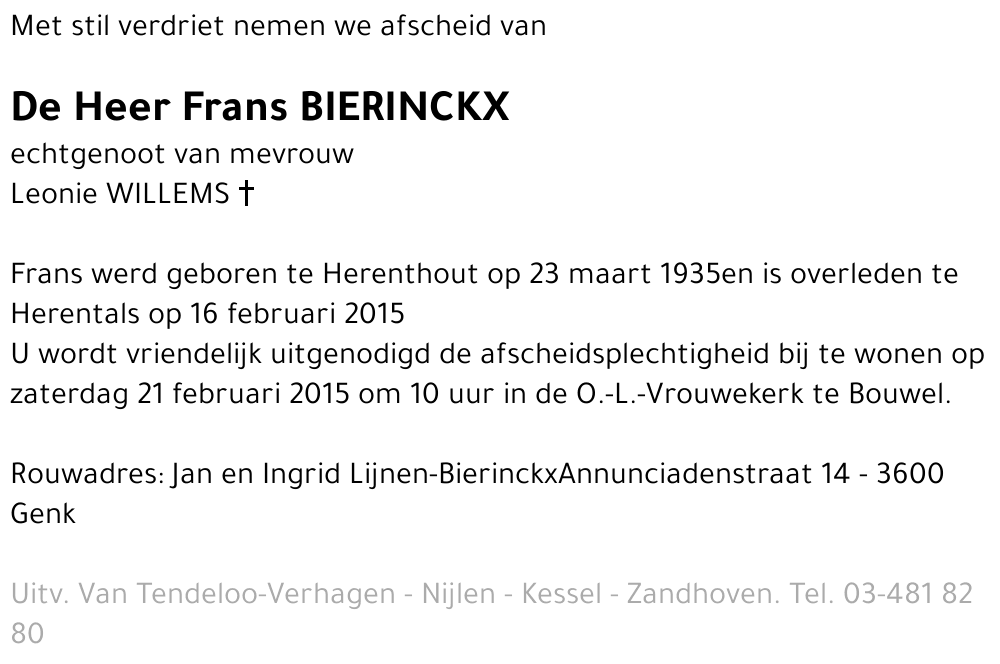 Frans Bierinckx