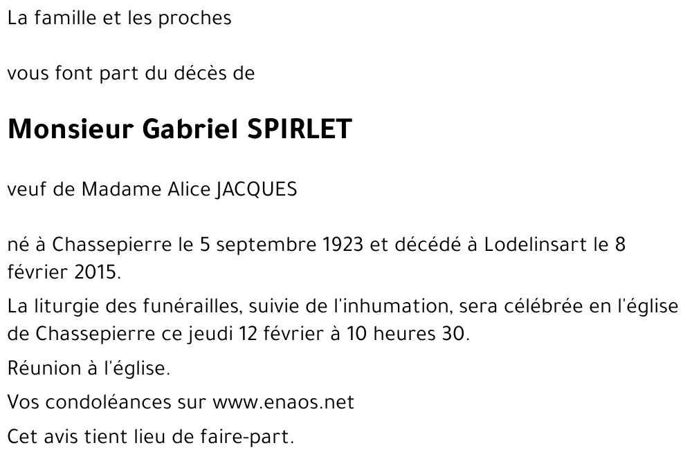 Gabriel SPIRLET