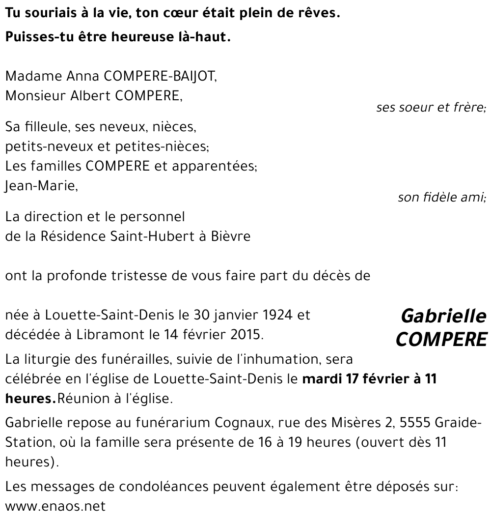 Gabrielle COMPERE