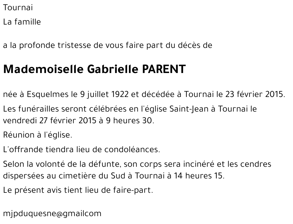 Gabrielle PARENT