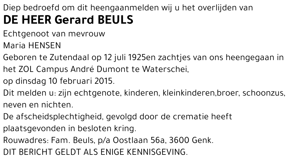 Gerard BEULS