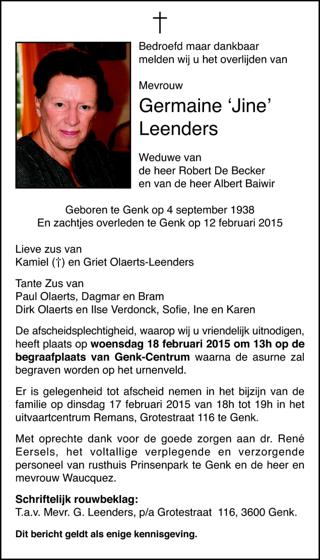 Germaine LEENDERS