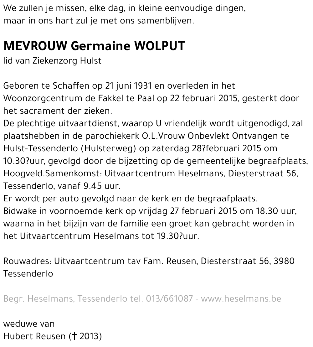 Germaine Wolput