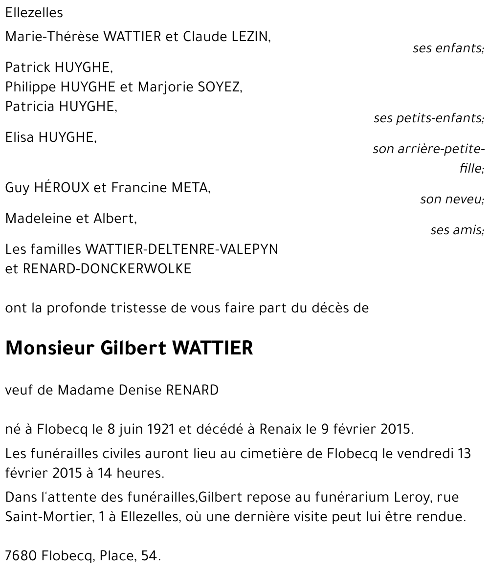 Gilbert WATTIER