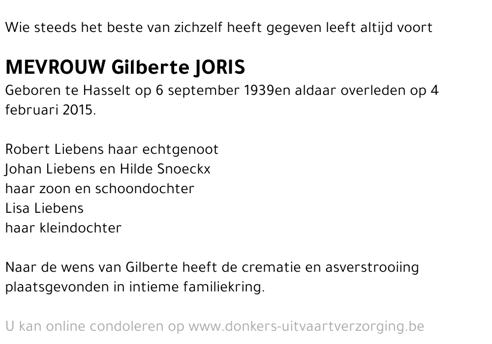 Gilberte Joris