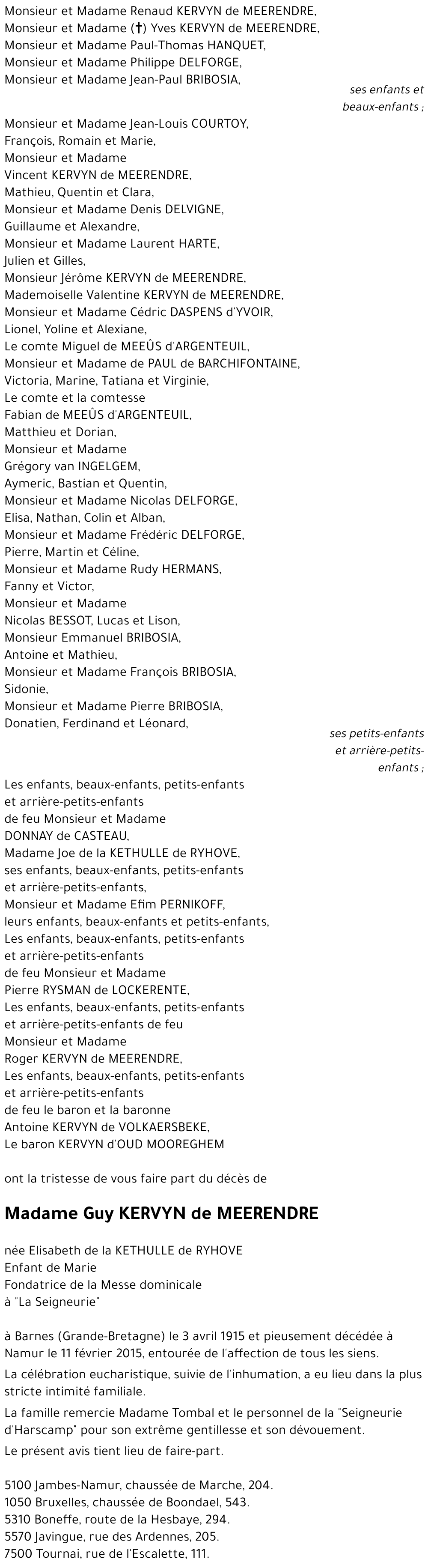 Guy KERVYN de MEERENDRE