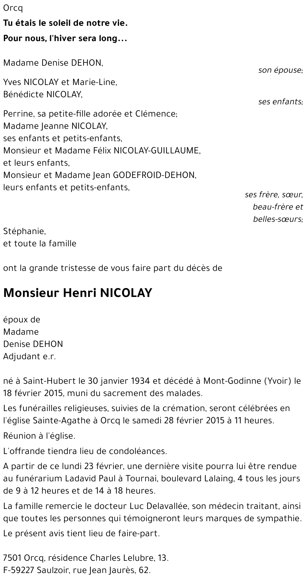 Henri NICOLAY