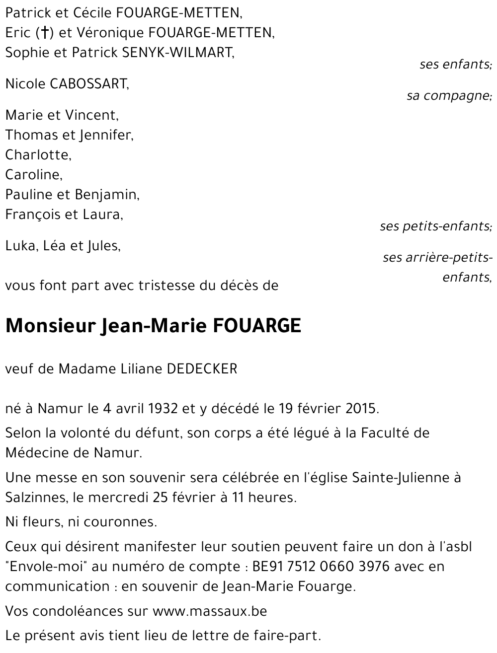 Jean-Marie FOUARGE