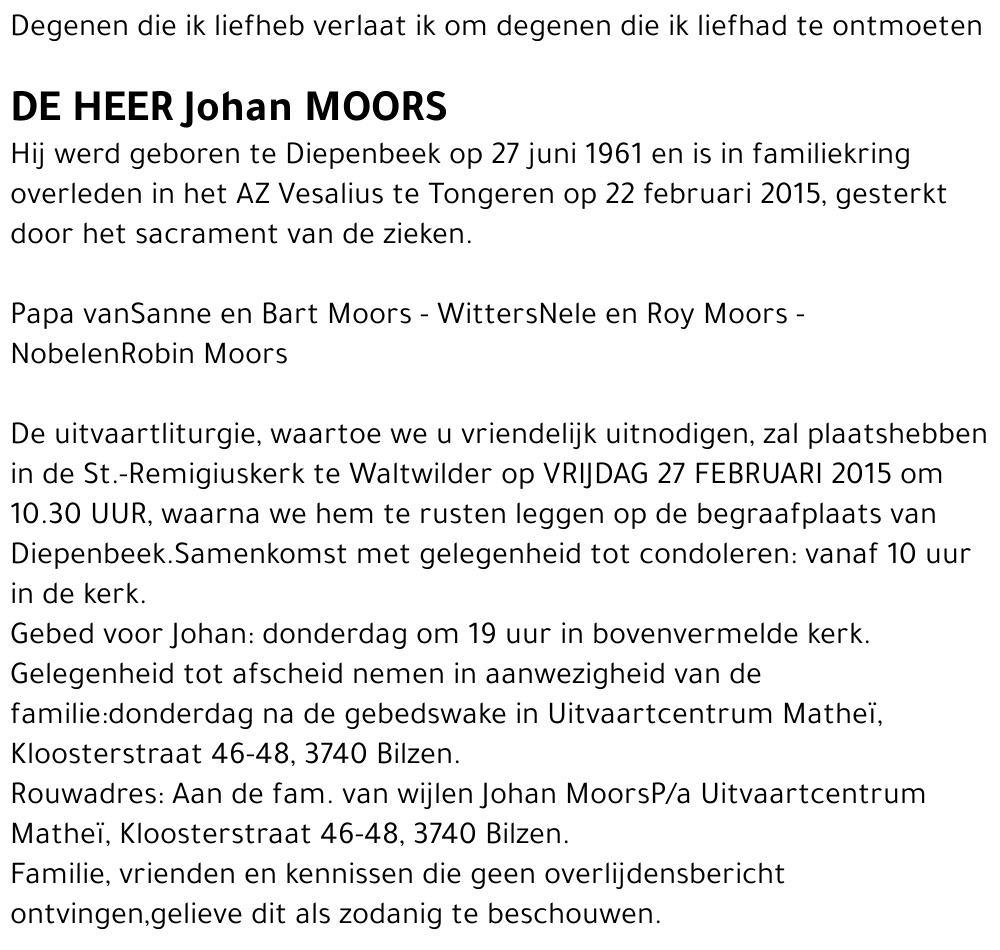 Johan MOORS