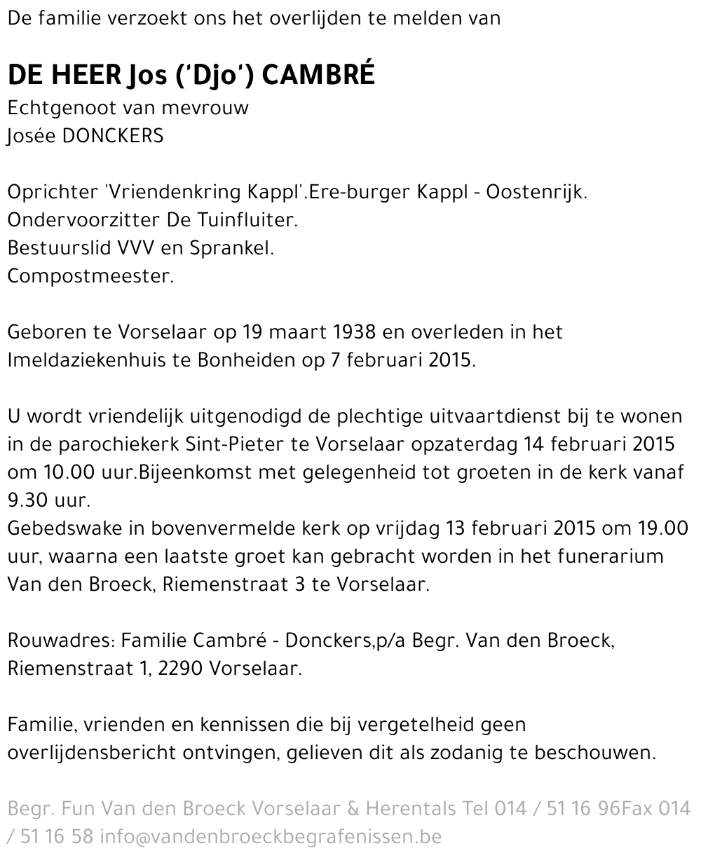 Jos Cambré