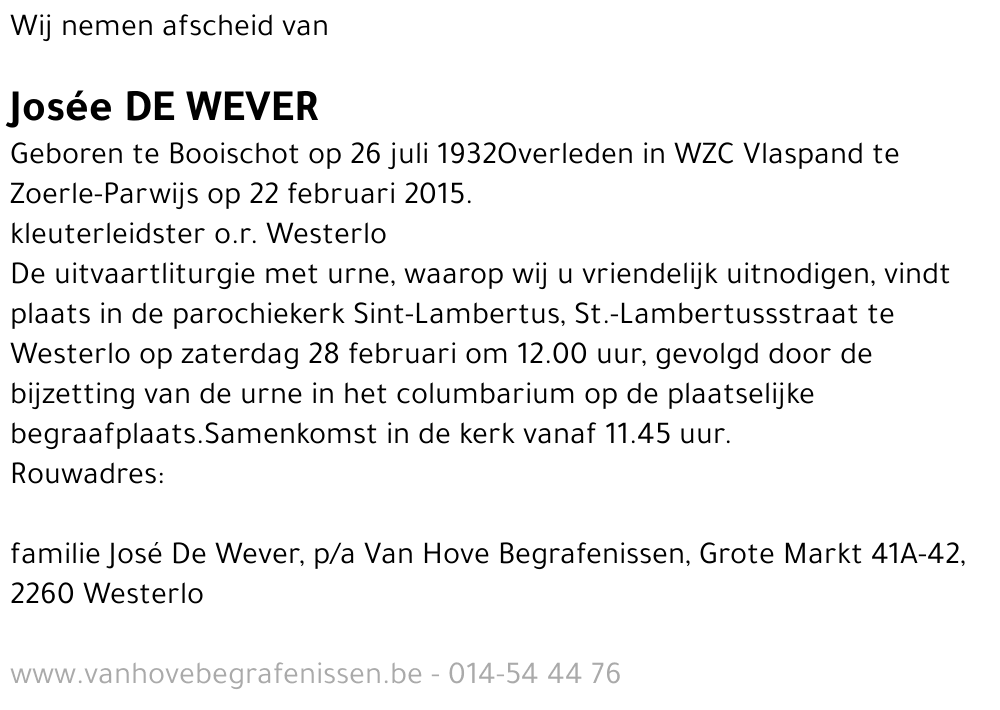 Jose De Wever