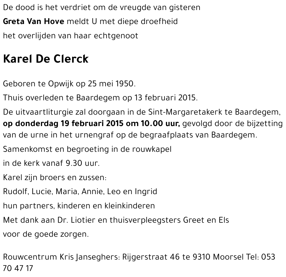 Karel De Clerck