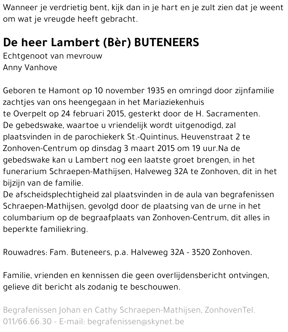 Lambert Buteneers
