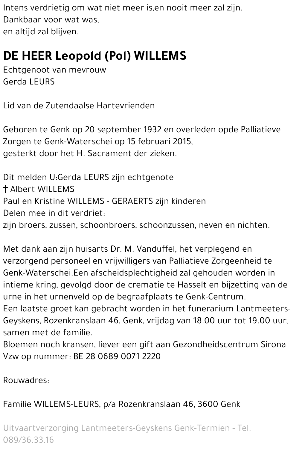 Leopold (Pol) WILLEMS