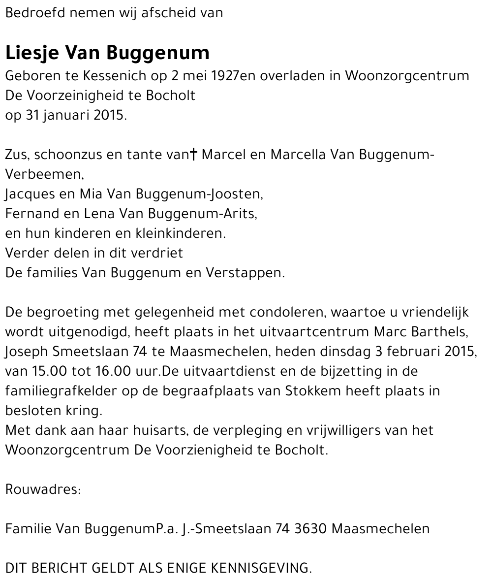 Liesje Van Buggenum