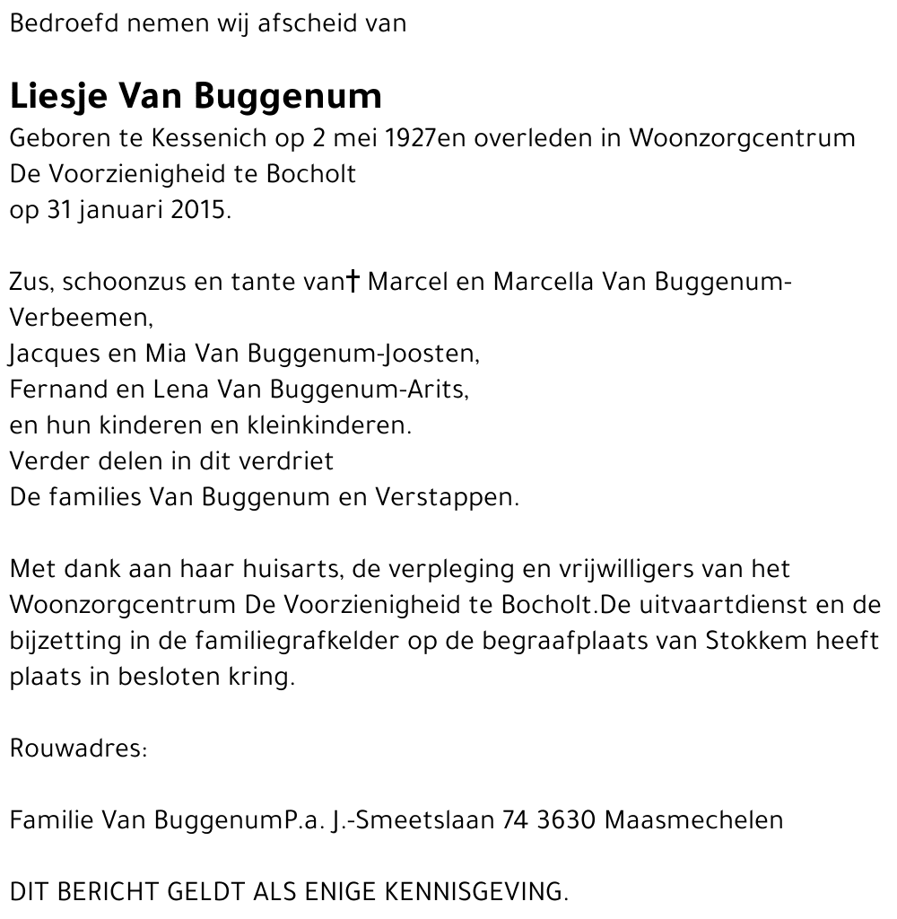 Liesje Van Buggenum