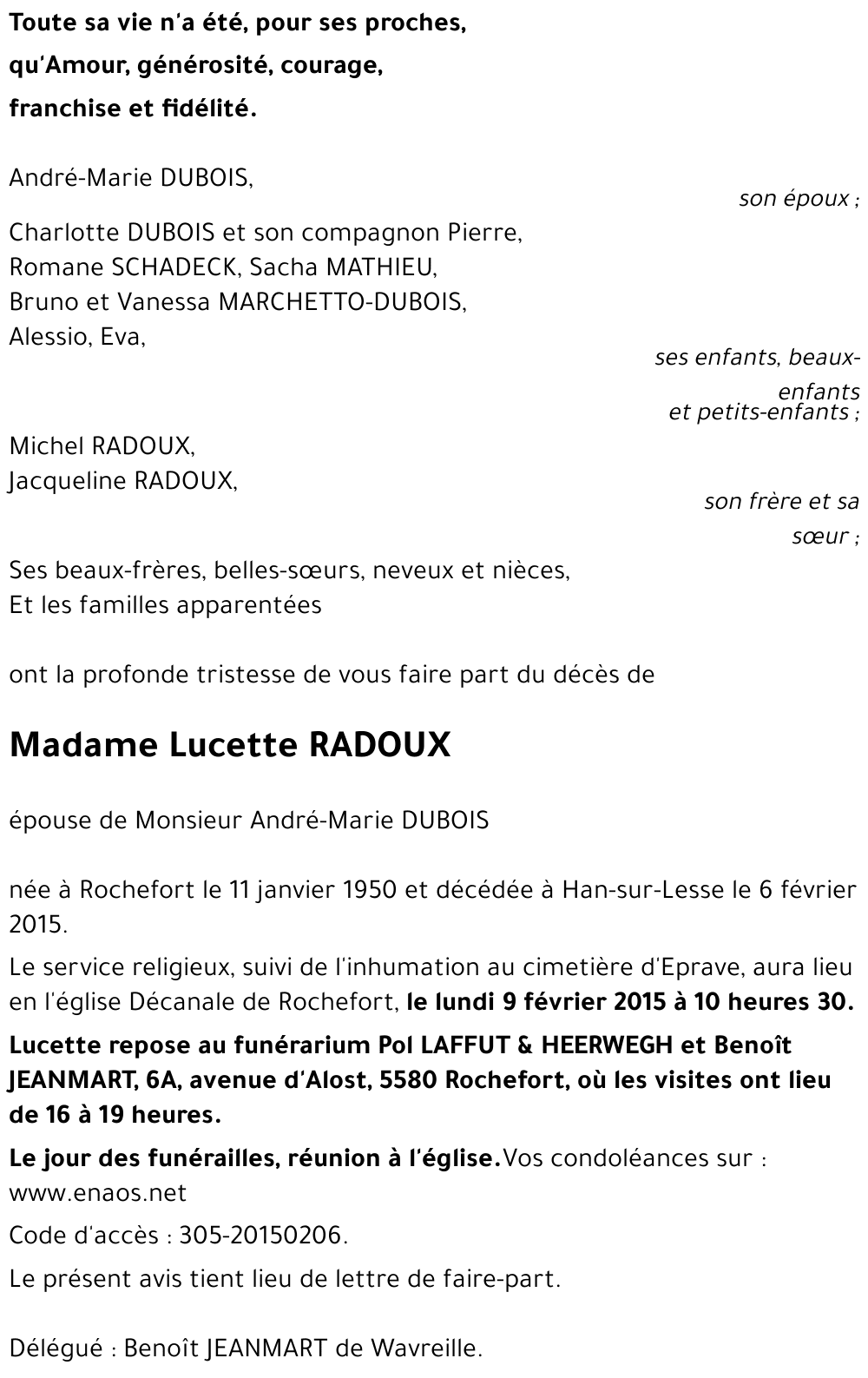 Lucette RADOUX