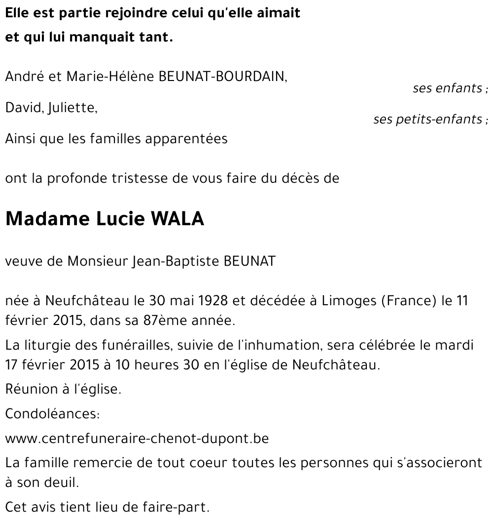 Lucie WALA