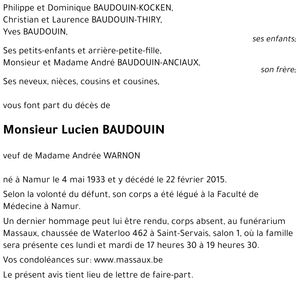 Lucien BAUDOUIN