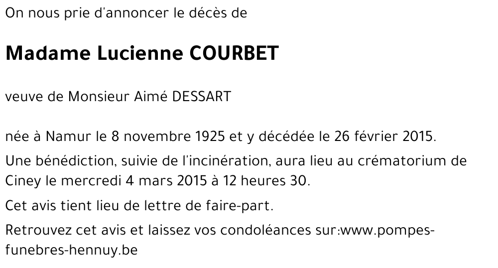 Lucienne COURBET