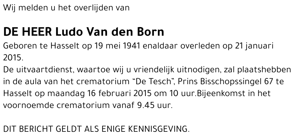 Ludo Van den Born