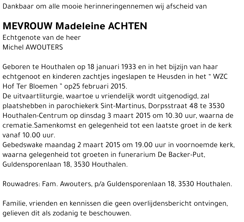 Madeleine ACHTEN