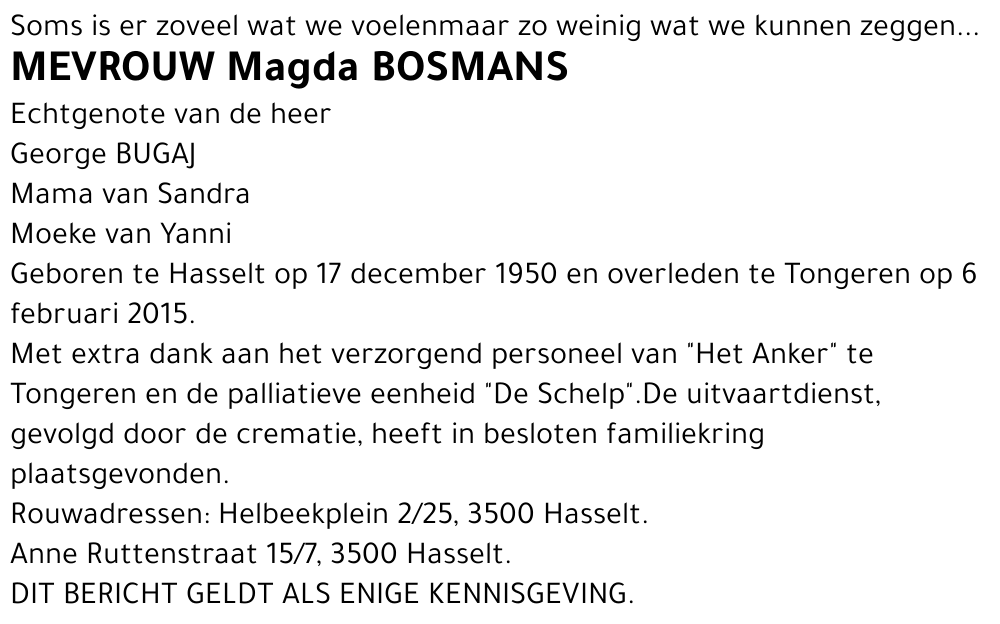 Magda Bosmans