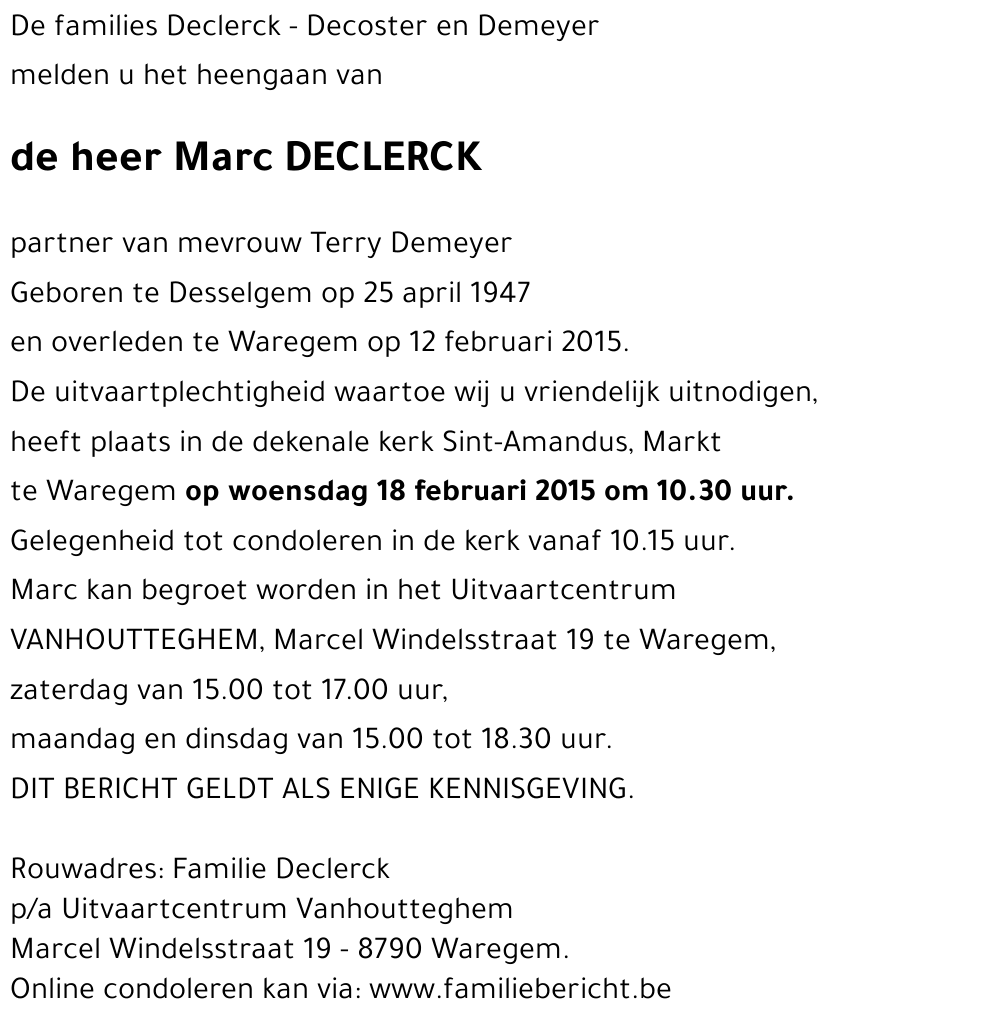 Marc DECLERCK