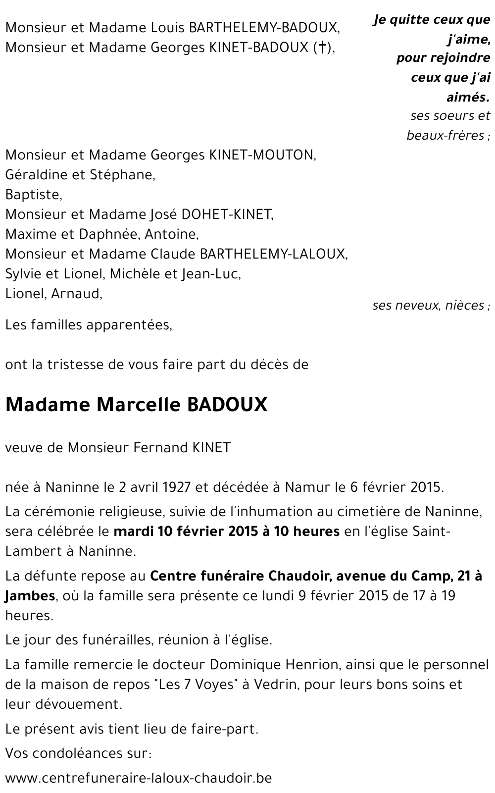 Marcelle BADOUX