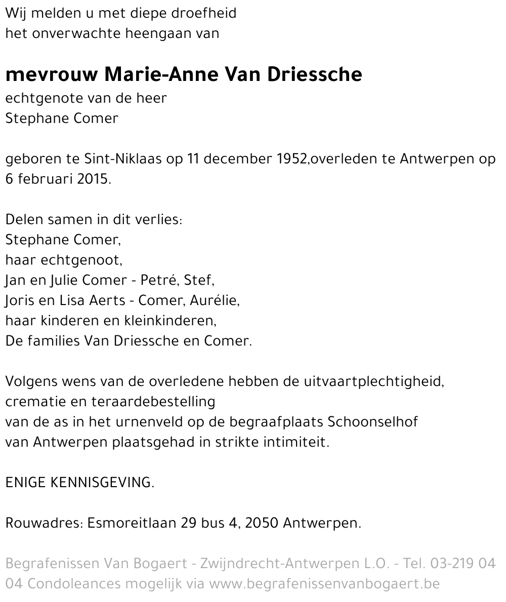 Marie-Anne Van Driessche