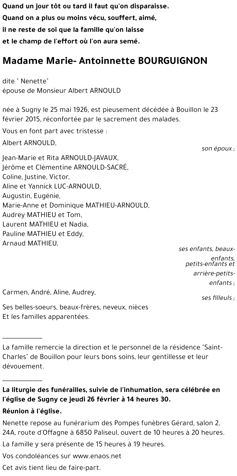 Marie-Antoinnette BOURGUIGNON