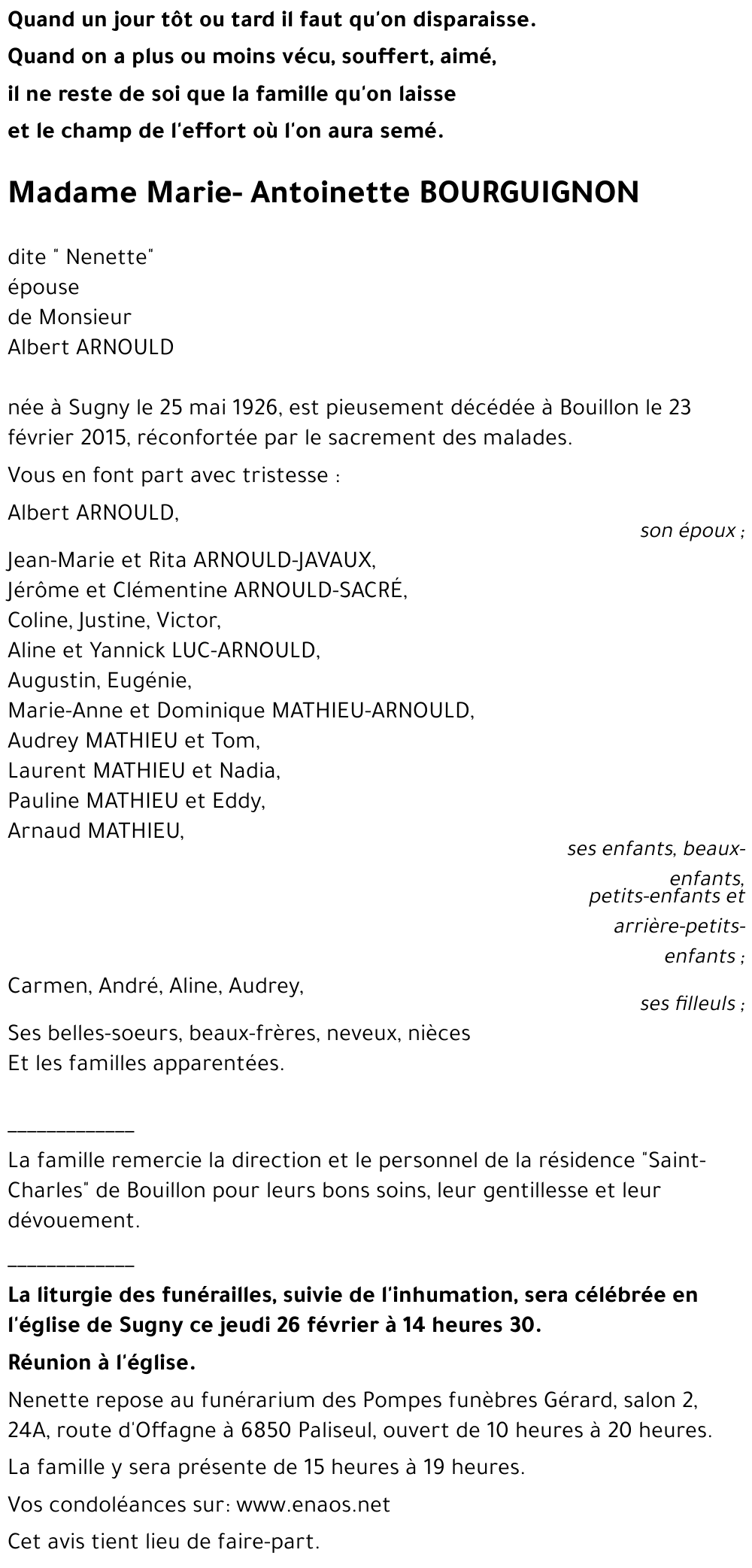 Marie-Antoinnette BOURGUIGNON