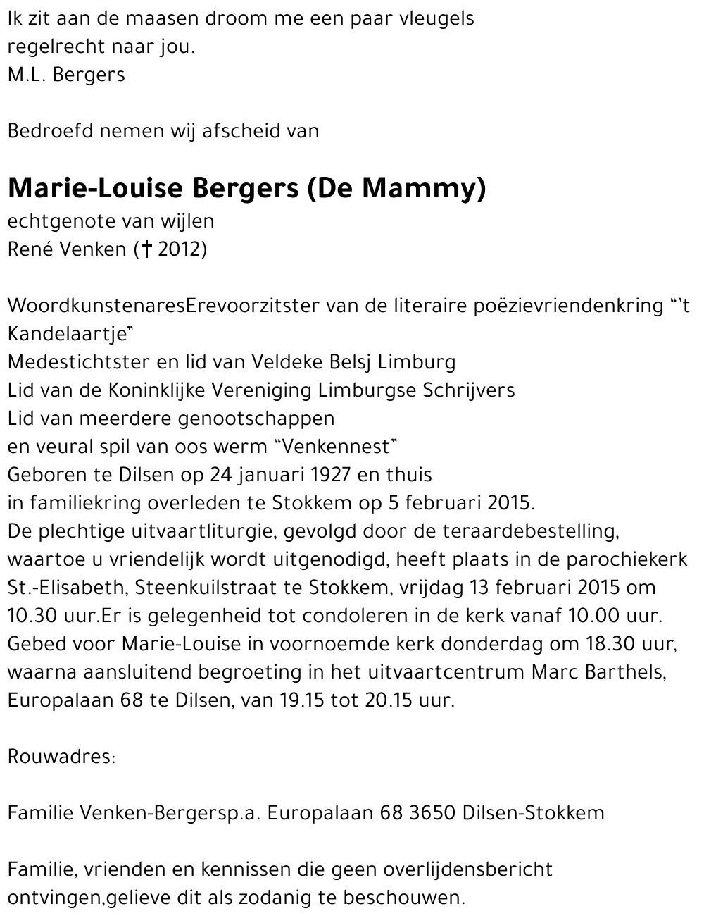 Marie-Louise Bergers