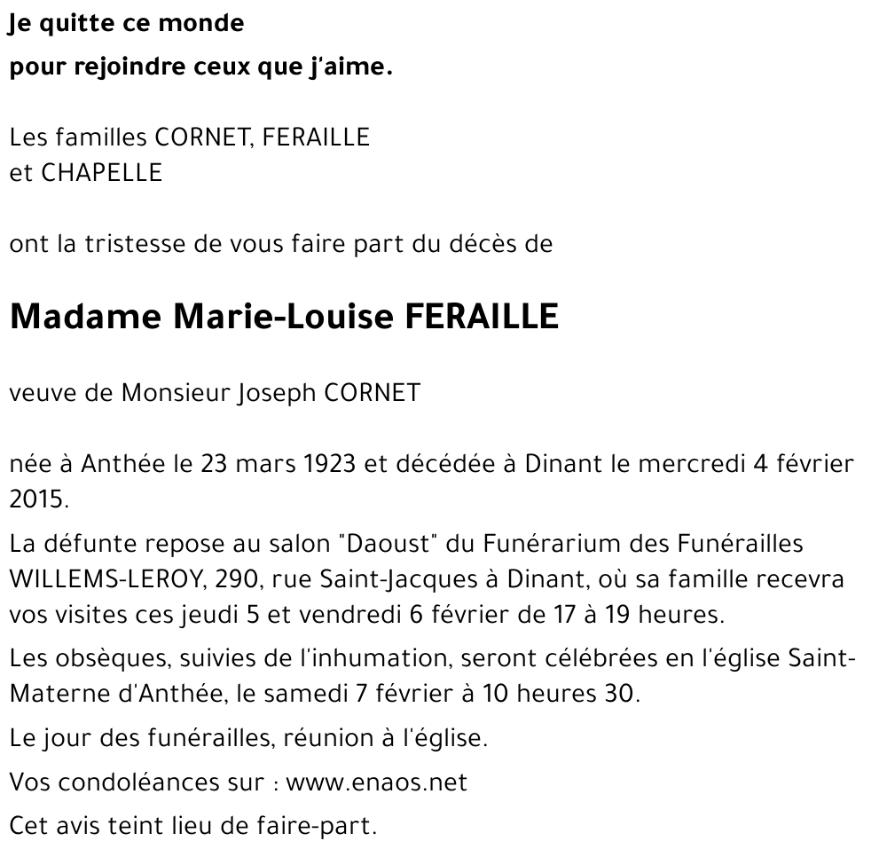 Marie-Louise FERAILLE